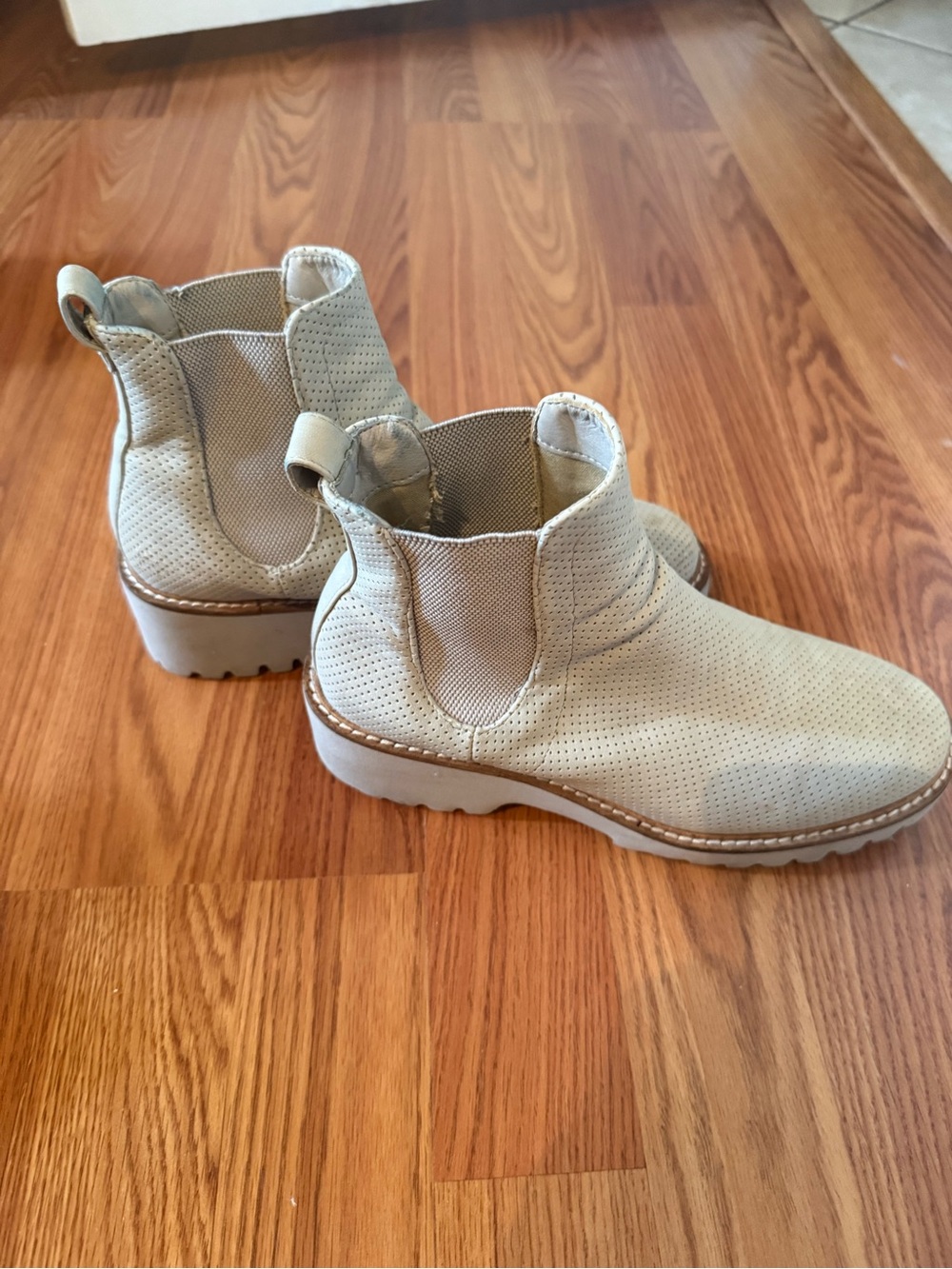 Coconuts by Matisse Perforated Chukka Boots in Light Beige